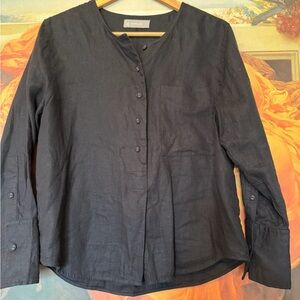 Everlane pop over linen shirt